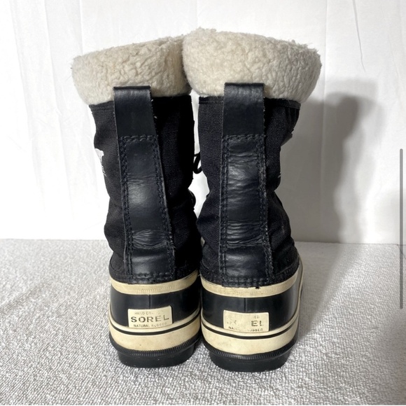 Sorel Black White Mid Calf  Winter Carnival Boots 8 - Picture 5 of 12
